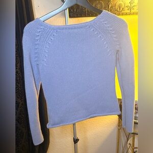 Ann Taylor 100% Cashmere Sweater | Size S | Blue Gray Periwinkle